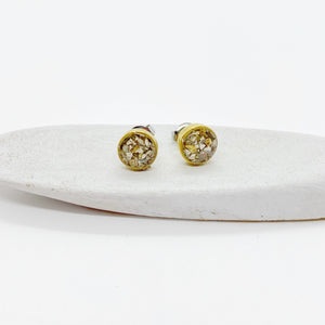 Small Gold Glitter Roxs Stud Earrings - Multiple Options