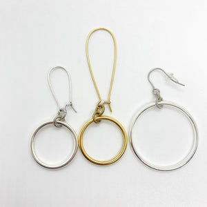 Build Your Own Dangle Hoop Earrings - Multiple Options