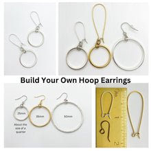 Build Your Own Dangle Hoop Earrings - Multiple Options