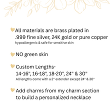 Personalized Custom Necklace Chain| Satellite Ball or Cable Chain, Build Your Own Jewelry