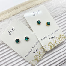 Small Emerald Green Glitter Stud Earrings - Multiple Options