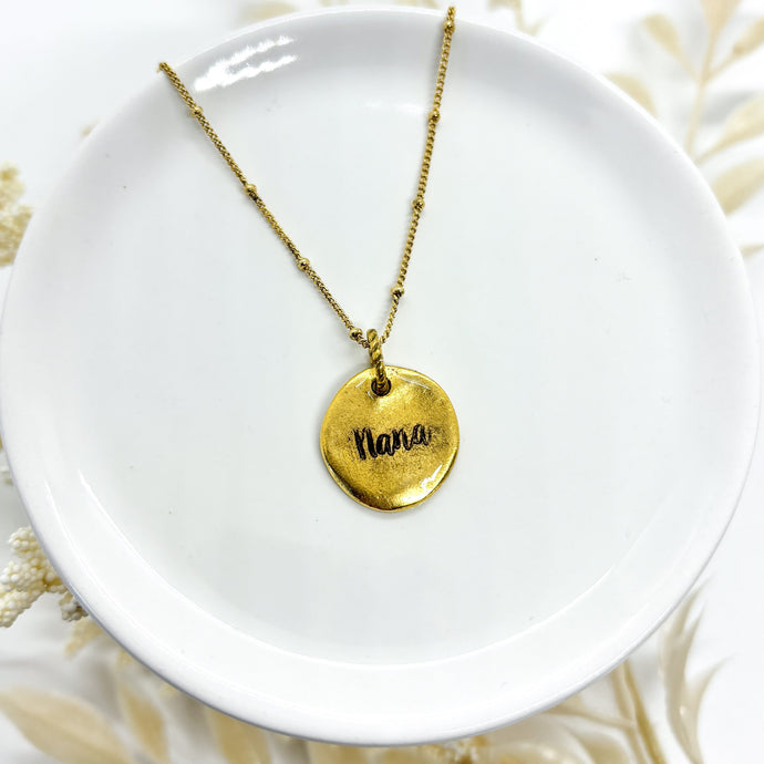 Round Nana Necklace - Multiple Finishes