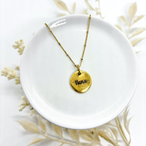 Round Mom Charm/Necklace - Multiple Finishes