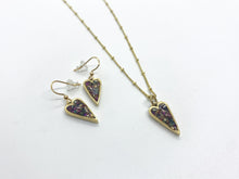 Multicolor Heart Necklace and Earrings Set