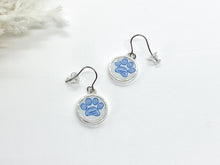 Round Dangle Paw Print Earrings