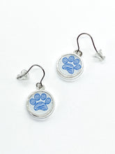 Round Dangle Paw Print Earrings