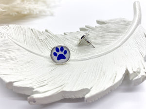 Paw Print Round Stud Earrings