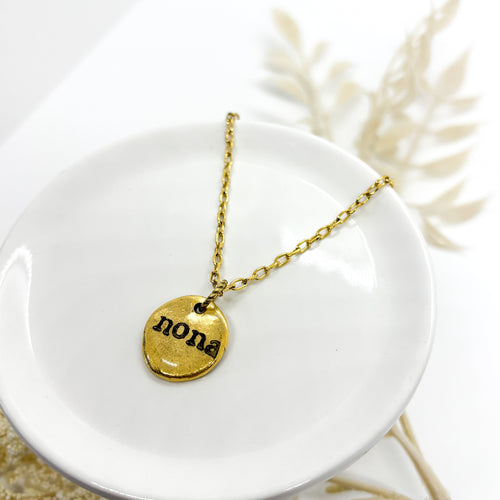 Round Nona Charm/Necklace - Multiple Finishes