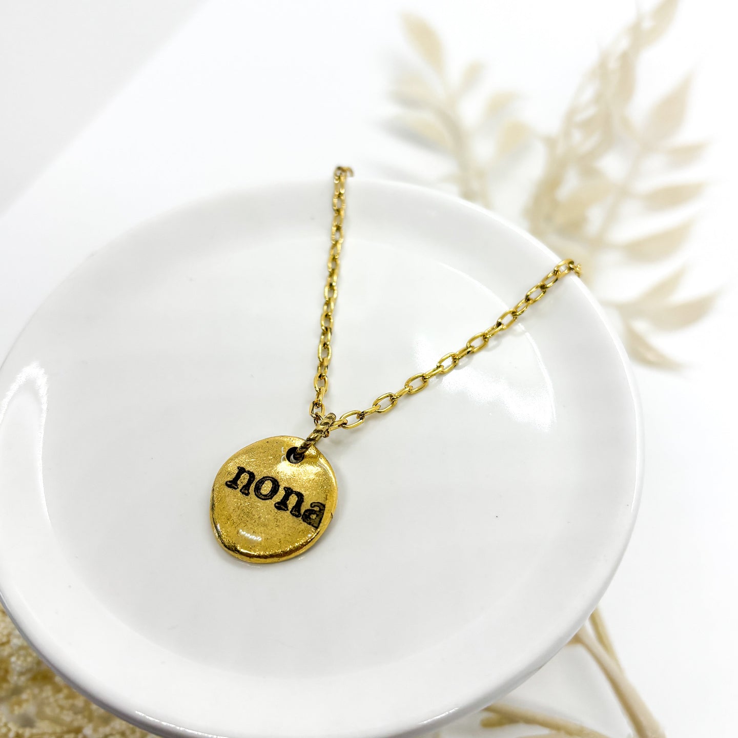 Round Nona Charm/Necklace - Multiple Finishes