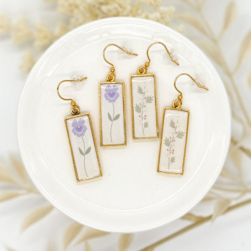 Birth Flower Earrings- Multiple Options