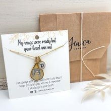 Angel Wing Remembrance Necklace with or without Initial - Multiple Options