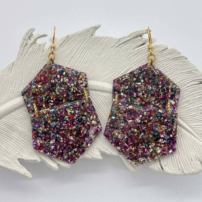 Colorful Geometric Statement Earrings