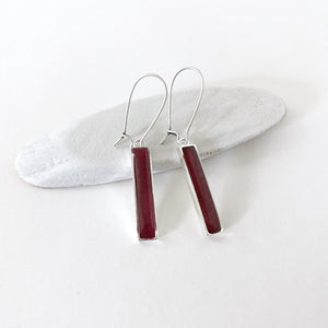 Solid Color Bar Earrings - Multiple Colors and Finishes
