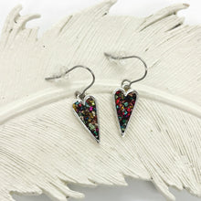 Rainbow Mosaic Heart Earrings