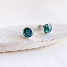 Small Dark Teal Glitter Roxs Stud Earrings-Multiple Options