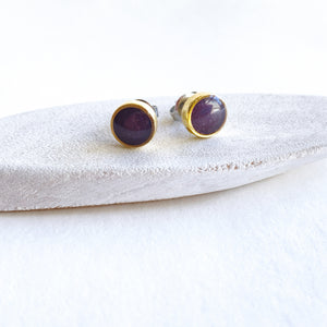 Small Purple Stud Earrings-Multiple Options