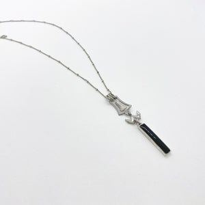 Limited Edition Upcycled Black Bar Necklace & Earrings