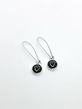 Black & Gold Heart Earrings