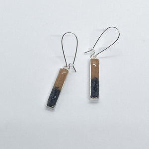 Peach and Gray Blue Bar Earrings - Multiple Options