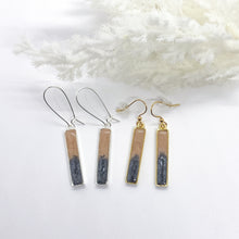 Peach and Gray Blue Bar Earrings - Multiple Options