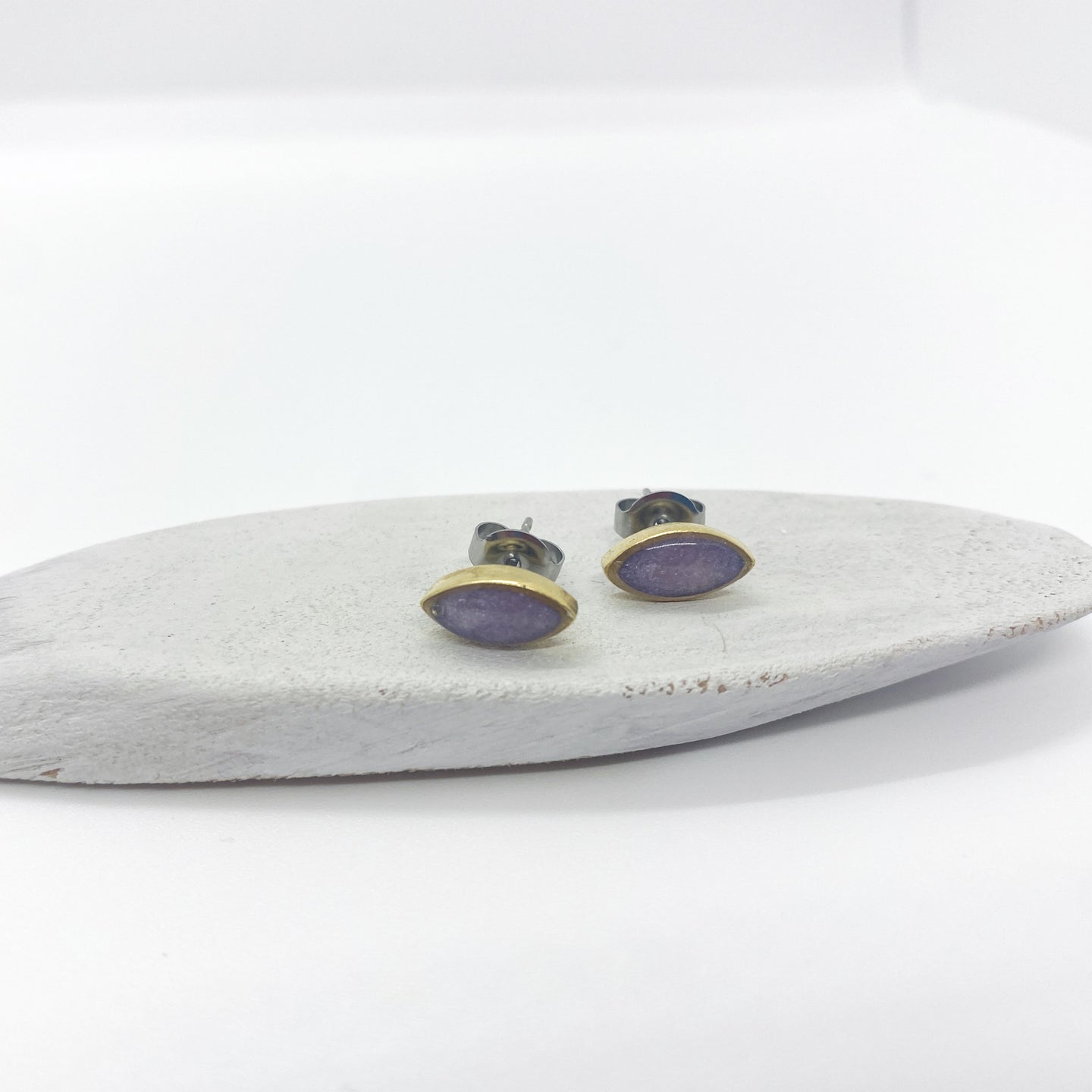 Small Lilac Stud Earrings - Multiple Shapes