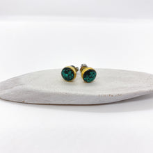 Small Emerald Green Glitter Stud Earrings - Multiple Options