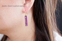 Dark Teal Gold Bar Glitter Roxs Earrings - Multiple Finish Options