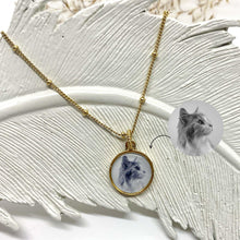 Custom Pet Memorial Necklace: Cat Portrait, Pet Loss Jewelry