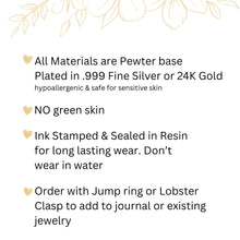 Custom Gran Charm: Gold or Silver Pendant for Necklace, Bracelets or Journals