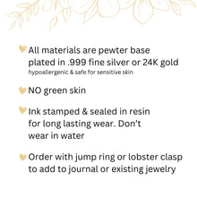 I love You Charm: Rustic Accessories for Jewelry Making & Planners