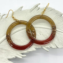 Hoop Earrings: Fall Lightweight Statement Dangles | Ombre Boho Jewelry | Autumn Wedding Accessories (Hypoallergenic)