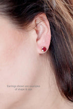 Multi Color Round Gold Studs: Colorful Everyday Earrings, Rainbow Mosaic Posts (Hypoallergenic)