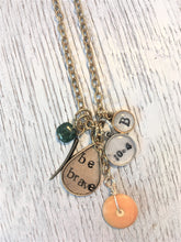 be brave necklace with date and initial