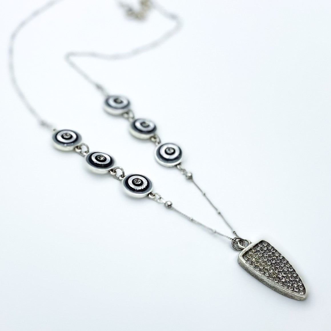 Lipstick & Leather Rhinestone Necklace