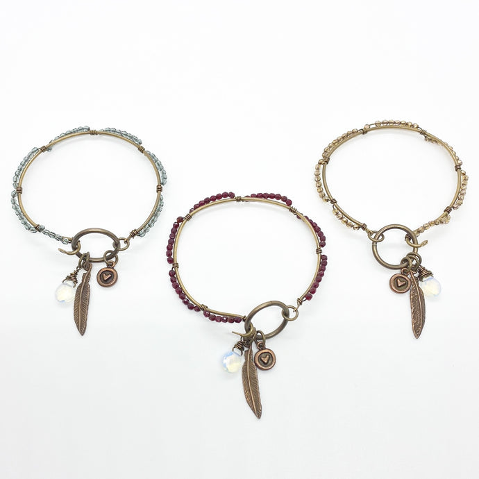 Fly with Your Own Wings Bangle Bracelets