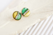 Round Two-Tone Rhinestone Studs