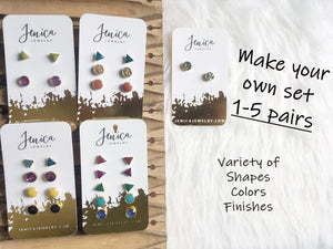 Build Your Own Small Stud Earrings Set