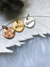 Small Personalized Round Word Charms