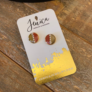 Round Two-Tone Rhinestone Studs