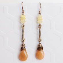 Orange Teardrop Earrings